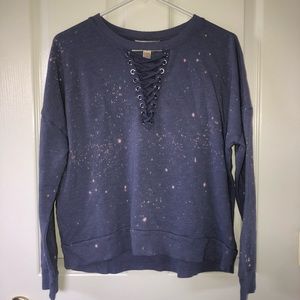 ☔️Purple bleach dye sweater